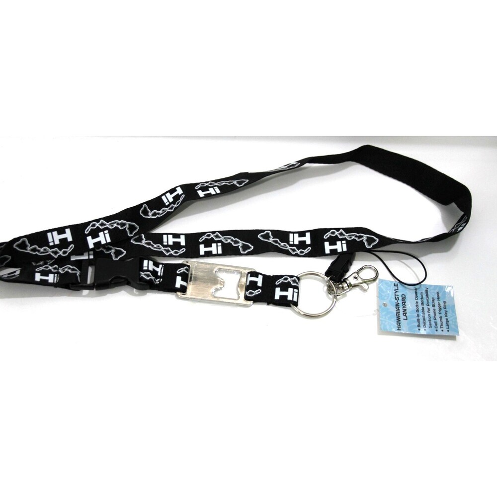 Hawaiian Style Island Lanyard Keychain Bottle Opener Aloha Surfcore Beachcore